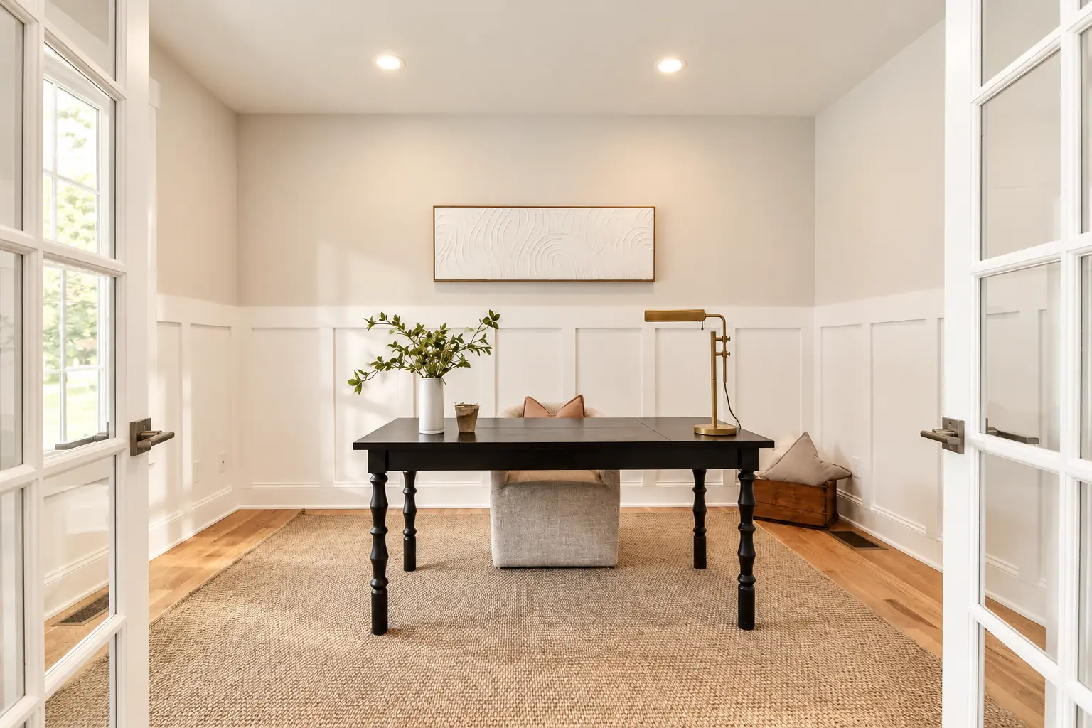 Staged home office at 98 West Central Street
